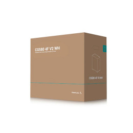 Компьютерный корпус, Deepcool, CG580 4F V2 WH R-CG580-WHADA4-G-2, ATX/Micro ATX/Mini-ITX, USB 3.1*1/3.0*2, HD-Audio, 4*120мм ARGB, Высота процессорного кулера до 176мм, Длина VGA до 410мм (до 262 мм с радиатором), 2*3.5