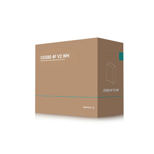 Компьютерный корпус, Deepcool, CG580 4F V2 WH R-CG580-WHADA4-G-2, ATX/Micro ATX/Mini-ITX, USB 3.1*1/3.0*2, HD-Audio, 4*120мм ARGB, Высота процессорного кулера до 176мм, Длина VGA до 410мм (до 262 мм с радиатором), 2*3.5"/2*2.5", Сталь 0,6, 437х235х501мм,