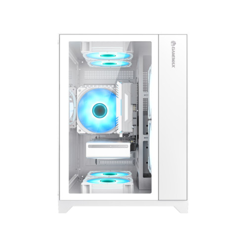 Компьютерный корпус, Gamemax, Infinity Mini WH, 9101-0000R0211, 9101-0000R00190, M-ATX, USB 3.0*1/ USB 2.0*2, HD Audio, Кулер ARGB 7*120mm, Высота процессорного кулера 155мм, Длина VGA 330мм, Количество отсеков 1*3,5" / 2*2,5", Сталь/Закаленное стекло, 35