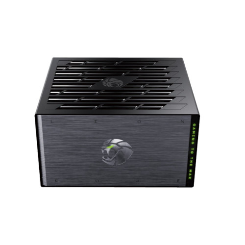 Блок питания, Gamemax, LION CORE 1200P, 2155-1200R0002, 1200W, Platinum, ATX3.1, APFC, 20+4 pin, 2*4+4pin, 8*Sata, 3*Molex, 4*PCI-E 6+2 pin, 1*PCI-E 12+4pin, Modular, Вентилятор 13,5см, 160*150*85 см, Черный