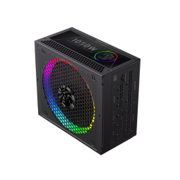 Блок питания, Gamemax, RGB PRO 1050G, 2109-1050B0049, 1050W, Gold, ATX3.1, APFC, 20+4 pin, 2*4+4pin, 10*Sata, 3*Molex, 4*PCI-E 6+2 pin, 1*PCI-E 12+4pin, Modular, Вентилятор 14см, 165*150*86 см, Черный