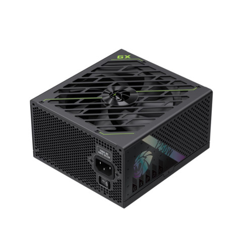 Блок питания, Gamemax, GX PRO 1250G, 2121-1250B0027, 1250W, Gold, ATX3.1, APFC, 20+4 pin, 1*4+4pin, 5*Sata, 3*Molex, 2*PCI-E 6+2 pin, 1*PCI-E 12+4pin, Modular, Вентилятор 13,5см, 160*150*85 см, Черный