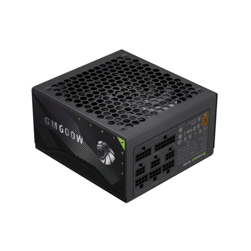 Блок питания, Gamemax, GM 600B, 2139-0600B0007, 600W, Bronze+, APFC, 20+4 pin, 1*4+4pin, 3*Sata, 2*Molex, 2*PCI-E 6+2 pin, Modular, Вентилятор 14см, 160*150*85 см, Черный