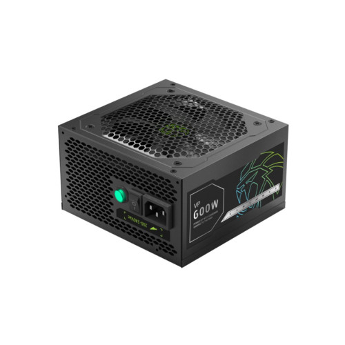 Блок питания, Gamemax, VP 600S, 2124-0600R0003, 600W, Standard, APFC, 20+4 pin, 1*4+4pin, 2*Sata, 1*Molex, 1*PCI-E 6+2 pin, 1*PCI-E 12+4pin, Вентилятор 12см, 150*140*86 см, Черный