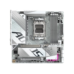 Материнская плата, Gigabyte, B850M AORUS ELITE WIFI6E (4719331871123), AM5, B850, 4xDDR5 4400/4800/5200/8200(OC), 4xSATA3, 2xM.2 (1*PCIe 4.0 x4/x2, 1*PCIe 5.0 x4/x2), RAID, 1xHDMI, 1хDP, 2xPCI-Ex16, WiFi, mATX