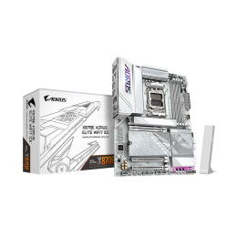 Материнская плата, Gigabyte, X870E AORUS ELITE WIFI7 ICE (4719331871529), AM5, X870E, 4xDDR5 4400/4800/5200/8200(OC), 4xSATA3, 4xM.2 (PCIe 4.0 x4/x2), Raid, 1xHDMI, 2xUSB4 Type-C®, 3xPCI-Ex16, Wi-Fi, ATX