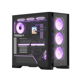 Компьютерный корпус, Formula V, Air Power G8 Cosmic Black, ATX/micro ATX/mini-ITX, USB Type C*1/3.0*2, HD-Audio, Кулер 5*120мм ARPW, Высота процессорного кулера до 178мм, Длина VGA до 420мм, 1*3.5