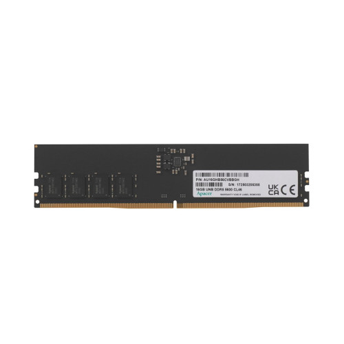 Модуль памяти, Apacer, FL.16G2C.PKH, DDR5, 16GB, DIMM, <PC5-44800/5600MHz>