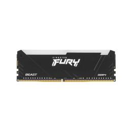 Модуль памяти, Kingston, FURY Beast RGB KF432C16BB12A/16WP, DDR4, 16GB, DIMM <PC4-25600/3200MHz>