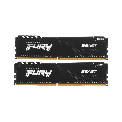 Комплект модулей памяти, Kingston, FURY Beast KF432C16BB1K2/32WP, DDR4, 32GB (Kit 2x16GB) 3200MHz Чёрный, DIMM <PC4-25600/3200MHz>