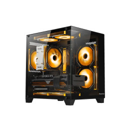 Компьютерный корпус, Huntkey, S900, Micro ATX/Mini-ITX, USB 1*3.0/2*2.0, HD-Audio+Mic, Кулер 5*12см ARGB, Высота процессорного кулера до 155 мм, Длина VGA до 320мм, 2*3.5