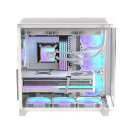 Компьютерный корпус, Formula V, Crystal U2 Floe White, ATX/micro ATX/mini-ITX, USB Type C/3.0/2.0, HD-Audio, Кулер 4*120мм Floe ARPW, Высота процессорного кулера до 160мм, Длина VGA до 410мм, 2*3.5