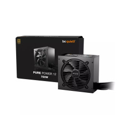Блок питания, Bequiet!, BP003EU, Pure Power 12, 750W, Gold, ATX3.1, APFC, 20+4pin, 1*4+4pin, 1*8pin, 6*SATA, 1*Molex, 3*PCI-E 6+2 pin, 1*PCI-E 12+4pin, Вентилятор 12см, 160*86*150 см, Черный