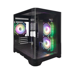 Компьютерный корпус, 1STPLAYER, UV5 BK, UV5-BK-2FC7R-1FC7, M-ATX / ITX, 1*3.5