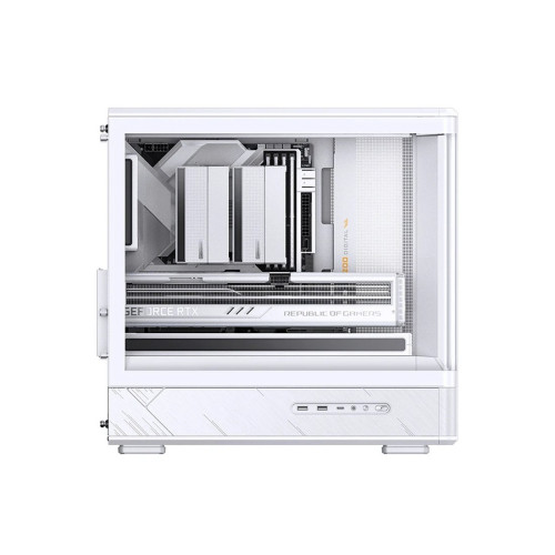 Компьютерный корпус, Jonsbo, D200 White, D200 White, Micro-ATX / Mini-ITX, 1*3.5"/1*2.5", Высота кулера до 171 мм, Длина VGA до 410 мм, 437х216х419 мм, Без Б/П, Белый