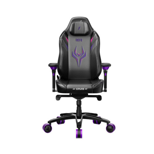 Игровое компьютерное кресло, 1STPLAYER, FAST-IP, Рекомендуемый рост: до 190 см, Рекомендуемый вес: до 160 кг, Эко кожа, Угол наклона 95°-155°, Металлическая основа кресла, Механизм качания: мультиблок, Черный