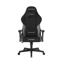 Игровое компьютерное кресло, DX Racer, GC/LPF24FBC/NG, Prince series, Грузоподъемность 90 кг, Ткань FBC, Вид наполнителя: губчатая пена высокой плотности (54 кг/м), Металлическая основа кресла, Механизм качания: топ-ган, Прорезиненные колеса в комплектаци