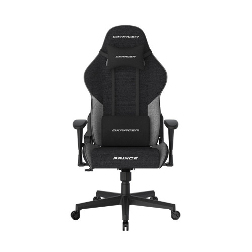 Игровое компьютерное кресло, DX Racer, GC/LPF24FBC/NG, Prince series, Грузоподъемность 90 кг, Ткань FBC, Вид наполнителя: губчатая пена высокой плотности (54 кг/м), Металлическая основа кресла, Механизм качания: топ-ган, Прорезиненные колеса в комплектаци