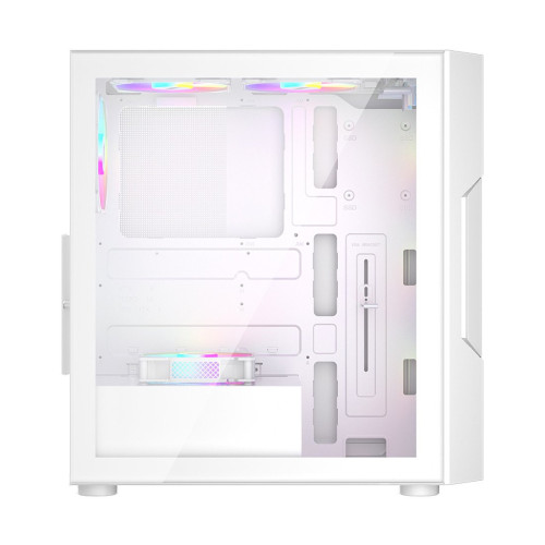 Компьютерный корпус, 1STPLAYER, T7 P WH, T7-P-WH-4F7-W, ATX / M-ATX / ITX, 1*3.5"/3*2.5", Кулер 4*12см, Высота кулера до 185 мм, Длина VGA до 340 мм, 235410440 мм, Без Б/П, Белый
