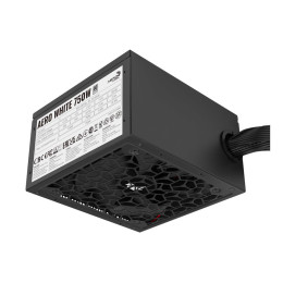 Блок питания, Aerocool, AERO WHITE, 750W, ATX, APFC, 20+4pin, 2*4+4pin, 6*Sata, 2*Molex, 3*PCI-E 6+2pin, Вентилятор 12см, Кабель питания, Чёрный