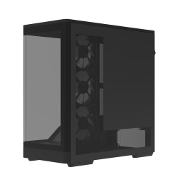 Компьютерный корпус, Aerocool, P500A-BK-v1, ATX/Micro ATX, USB 1*Type C/2*3.0, HD-Audio+Mic, Кулер 4*12 см APNX ARGB, Высота процессорного кулера до 180 мм, Длина VGA до 420мм, 1*3.5