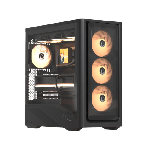 Компьютерный корпус, Formula V, Air Power G9 DUO PA Black, EATX/ATX/micro ATX/mini-ITX, USB Type C*1/3.0*2, HD-Audio, Кулер 4*120мм ARGB, Высота процессорного кулера до 182мм, Длина VGA до 420мм, 1*3.5"/1*2.5", Толщина 0,7мм, 480x235x484мм, Без Б/П, Чёрны
