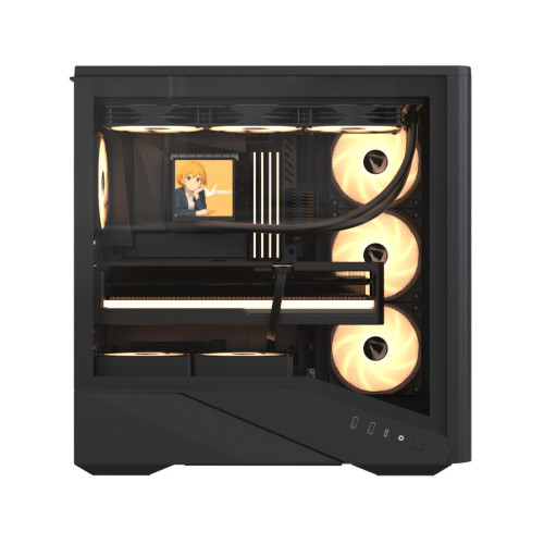 Компьютерный корпус, Formula V, Air Power G9 DUO PA Black, EATX/ATX/micro ATX/mini-ITX, USB Type C*1/3.0*2, HD-Audio, Кулер 4*120мм ARGB, Высота процессорного кулера до 182мм, Длина VGA до 420мм, 1*3.5"/1*2.5", Толщина 0,7мм, 480x235x484мм, Без Б/П, Чёрны