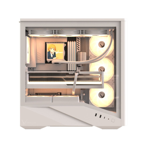 Компьютерный корпус, Formula V, Air Power G9 DUO PA White, EATX/ATX/micro ATX/mini-ITX, USB Type C*1/3.0*2, HD-Audio, Кулер 4*120мм ARGB, Высота процессорного кулера до 182мм, Длина VGA до 420мм, 1*3.5"/1*2.5", Толщина 0,7мм, 480x235x484мм, Без Б/П, Белый