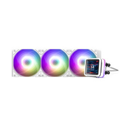 Кулер с водяным охлаждением, Zalman, ALPHA2 A36 White, ALPHA2 A36 White, intel 1151/1200/1700/1851 и amd AM4/AM5, TDP 350W, 3*120 мм, 600-2000 об/мин, 69.12CFM, 29.7dB(A), Белый