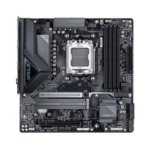 Материнская плата, Gigabyte, B850M EAGLE WIFI6E (4719331871826), AM5, B850, 4xDDR5 4400/4800/5200/8200(OC), 4xSATA3, 2xM.2 (1*PCIe 5.0 x4/x2, 1*PCIe 4.0 x4/x2), RAID, 1xHDMI, 2хDP, 2xPCI-Ex16, WiFi, mATX
