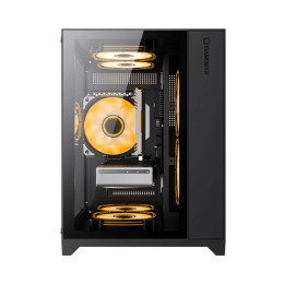 Компьютерный корпус, Gamemax, 9101-0000R0222, Infinity Mini 3 ARGB Fans, M-ATX, USB 3.0*1/ USB 2.0*2, HD Audio, Кулер ARGB 3*120mm, Высота процессорного кулера 155мм, Длина VGA 330мм, Количество отсеков 1*3,5