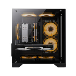 Компьютерный корпус, Gamemax, 9101-0000R0222, Infinity Mini 3 ARGB Fans, M-ATX, USB 3.0*1/ USB 2.0*2, HD Audio, Кулер ARGB 3*120mm, Высота процессорного кулера 155мм, Длина VGA 330мм, Количество отсеков 1*3,5