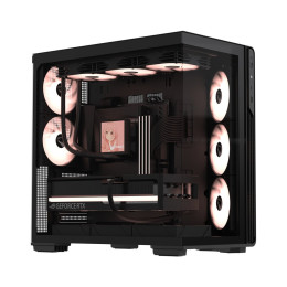 Компьютерный корпус, Formula V, Crystal Z7 PA Black, EATX/ATX/micro ATX, USB Type C/3.0*1, HD-Audio, Кулер 5*120 мм ARGB, Высота процессорного кулера до 175мм, Длина VGA до 435мм, 3*3.5
