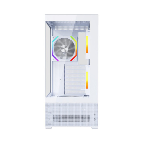 Компьютерный корпус, 1STPLAYER, AU7-WH, AU7-WH-2FA7-14-W-2FA7R-W-1FA7-W, ATX / M-ATX / ITX, 1*3.5"/2*2.5", Вентилятор 4*14см, Высота кулера до 170 мм, Длина VGA до 390 мм, 457x215x465 мм, Без Б/П, Белый