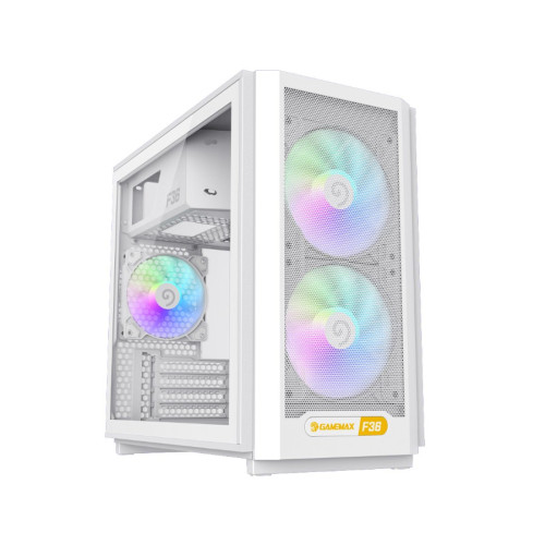Компьютерный корпус, Gamemax, F36 WH, 1116-4036R0010, MATX/ITX, 2*3.5"/3*2.5", Высота кулера до 169 мм, Длина VGA до 350 мм, 419x216x388 мм, Без Б/П, Черный