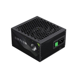 Блок питания, Gamemax, GM 700B, 2140-0700B0007, 700W, ATX, ATX, Вентилятор 14см, 20+4 pin, 4*PCI-E 6+2 pin, 7*SATA, 2*Molex, 16*4+4 pin, 150x160x86 мм, Чёрный