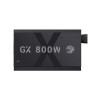 Блок питания, Gamemax, GX 800, 2132-0800B0008, 800W, ATX, ATX, Вентилятор 14см, 20+4 pin, 4*PCI-E 6+2 pin, 6*SATA, 3*Molex, 16*4+4 pin, 150*160*86mm мм, Черный
