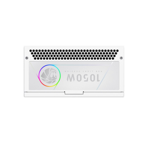 Блок питания, Gamemax, RGB 1050G Gold White, 2109-1050B0045, 1050W, ATX, ATX, Вентилятор 14см, 20+4 pin, 4*PCI-E 6+2 pin, 10*SATA, 3*Molex, 16*4+4 pin, 150*165*86mm мм, Белый