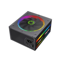 Блок питания, Gamemax, RGB PRO 750G Gold, 2141-0750B0018, 750 Вт, ATX 3.1, ATX, 20+4 pin, 4*PCI-E 6+2 pin, 1*PCI-E 12+4 pin, 8*SATA, 3*Molex, 150x165x86 мм, Черный