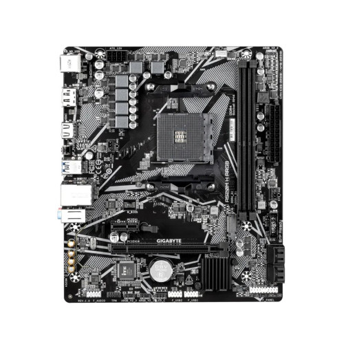 Материнская плата, Gigabyte, A520M H ARGB (4719331879822), AM4, А520, 2xDDR4 2133/2400/2667/2933/3200/5100(OC), 4xSATA3, 1xM.2 (PCIe 3.0 x4/x2), 1xDP, 1xHDMI, 1xPCI-Ex16, 1xPCI-Ex1, mATX