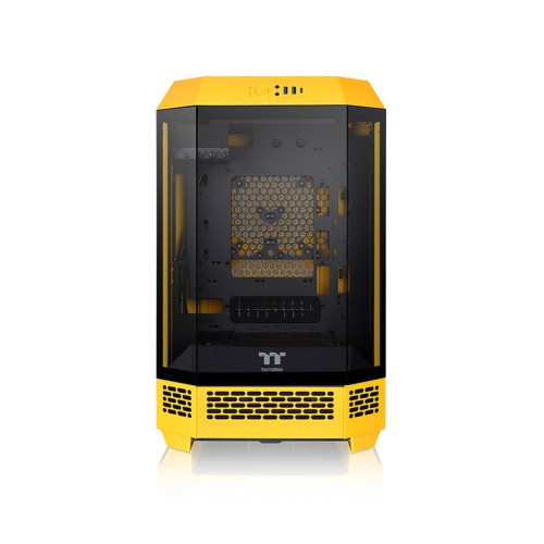 Компьютерный корпус, Thermaltake, The Tower 300 Bumblebee, CA-1Y4-00S4WN-00, Micro-Tower, Mini-ITX/M-ATX, USB 3.2*1, USB 3.0*2, HD Audio/mic, 3*140мм CT140 fan, Максимальная длина видеокарты 400мм, Максимальная высота процессорного кулера 210мм, 3*3,5"/3*