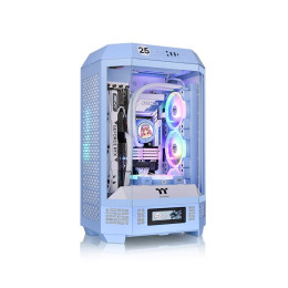 Компьютерный корпус, Thermaltake, The Tower 300 Hydrangea Blue, CA-1Y4-00SFWN-00, Micro-Tower, Mini-ITX/M-ATX, USB 3.2*1, USB 3.0*2, HD Audio/mic, 3*140мм CT140 fan, Максимальная длина видеокарты 400мм, Максимальная высота процессорного кулера 210мм, 3*3,
