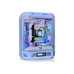 Компьютерный корпус, Thermaltake, The Tower 600 Hydrangea Blue, CA-1Z1-00MFWN-00, Mid Tower, ATX / M-ATX / M-ITX, Type-C*1, USB 3.0*4, HD+Audio*1, 2*140мм вентиляторы, Высота процессорного кулера до 210мм, Длина VGA до 400мм, 1*3,5/3*2,5, Сталь/Пластик/За