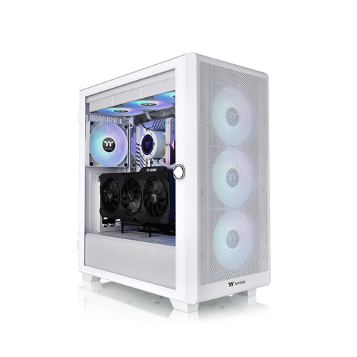 Компьютерный корпус, Thermaltake, S250 TG ARGB Snow, CA-1Y6-00M6WN-00, ATX / m-ATX / m-ITX, 2*3.5"/2*2.5", Высота кулера до 165 мм, Длина VGA до 400 мм, 490 x 218 x 462 мм, Без Б/П, Белый