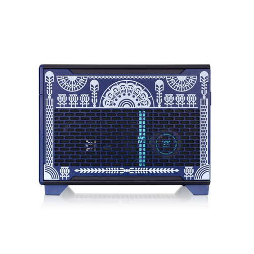 Компьютерный корпус, Thermaltake, TR100 Koralie Edition, CA-11A-00SPNN-AR, m-ITX, 2*2.5", Высота кулера до 68 мм, Длина VGA до 360 мм, 294 x 179 x 391 мм, Без Б/П, Синий