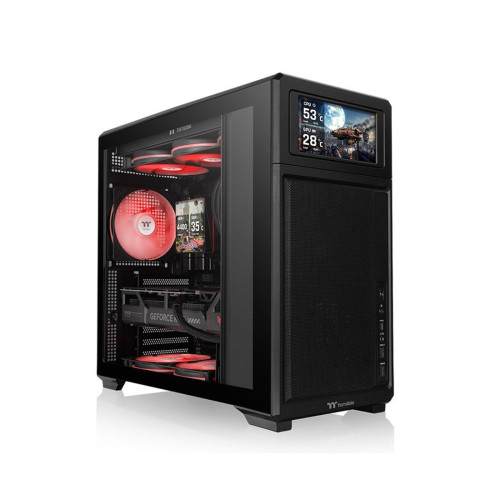 Компьютерный корпус, Thermaltake, TR300 TG Black, CA-11M-00M1WN-00, Mini ITX/Micro-ATX/ATX, 2*3.5"/3*2.5", Высота кулера до 165 мм, Длина VGA до 410 мм, 419 x 205 x 467 мм, Без Б/П, Черный