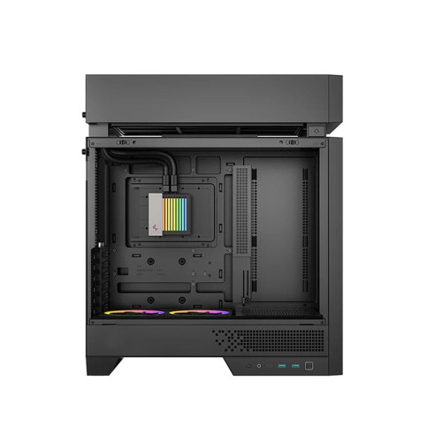 Компьютерный корпус, Deepcool, CL6600, R-CL6600-BKNNA0-G-1, ATX/Micro ATX, USB Type-C/ 3.0*2, HD-Audio+Mic, Кулер 2*120мм ARGB, СЖО 320мм, Высота процессорного кулера до 175мм, Длина VGA до 413/388мм, 2+1*3.5"/1+1*2.5", Толщина 0,8мм, 457.5x235x533.5мм, Б