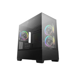 Компьютерный корпус, Deepcool, CG380 3F R-CG380-BKAGM3-G, Micro ATX/Mini-ITX, USB Type-C/3.0*2, Audio+Mic, 3*120mm ARGB, Высота процессорного кулера до 176мм, Длина VGA до 410мм, 2*3.5