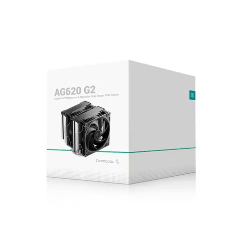 Кулер для процессора, Deepcool, AG620 G2 R-AG620-BKNPMG2-G, Intel 1851/1700 и AMD AM5/AM4, 270W, 2*120мм, 500-2200±10%/об/м, 63.56 CFM / 70.09 CFM, 23.08 dB(A) / 29.22 dB(A), 4pin, 129х136х159мм, Черный