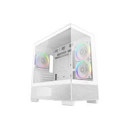 Компьютерный корпус, Deepcool, CG380 3F WH R-CG380-WHAGM3-G, Micro ATX/Mini-ITX, USB Type-C/3.0*2, Audio+Mic, 3*120mm ARGB, Высота процессорного кулера до 176мм, Длина VGA до 410мм, 2*3.5